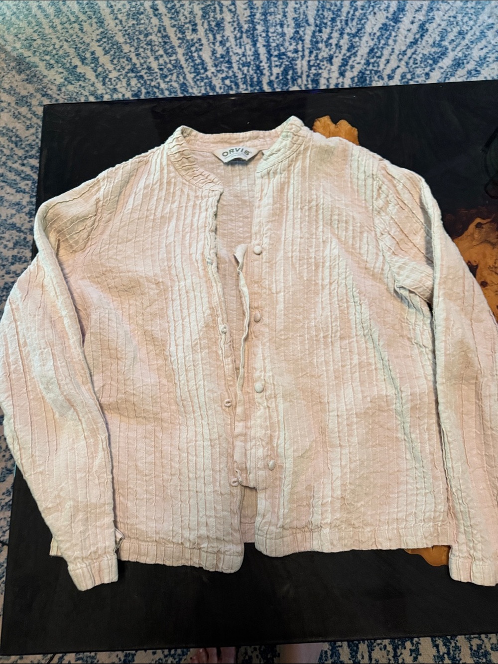 Orvis Pale Pink Quilted Button-Up Jacket